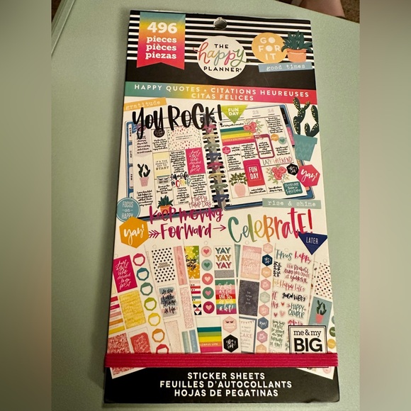 Value Pack Sticker Book from The Happy Planner, the "Happy Quotes" edition - Picture 1 of 2